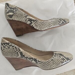 Snakeskin Wedge Heels